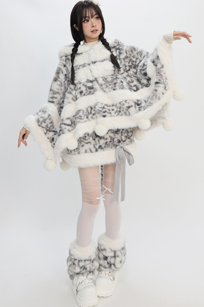 Tabby leopard print top + skirt + leg covers