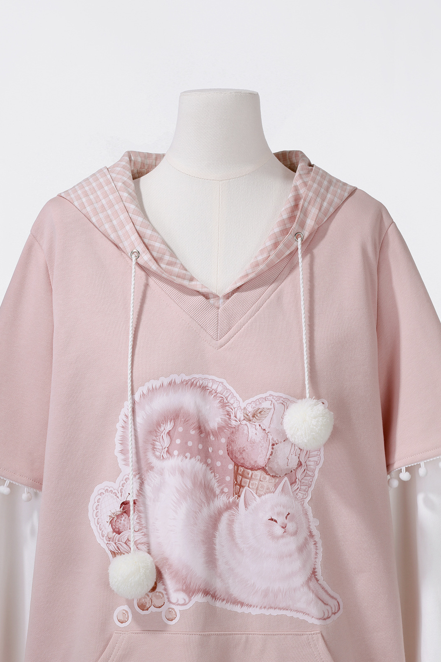 スイートキャットフードトップス+スカート+レッグウォーマー