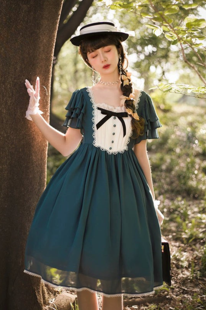 レトロメモリーフレアロリータドレス