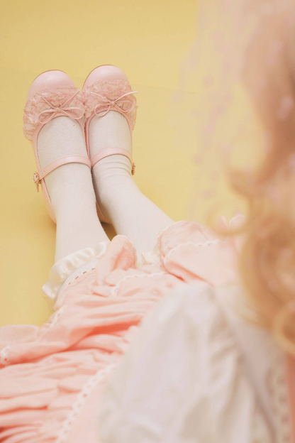 satin lacebow mary jane