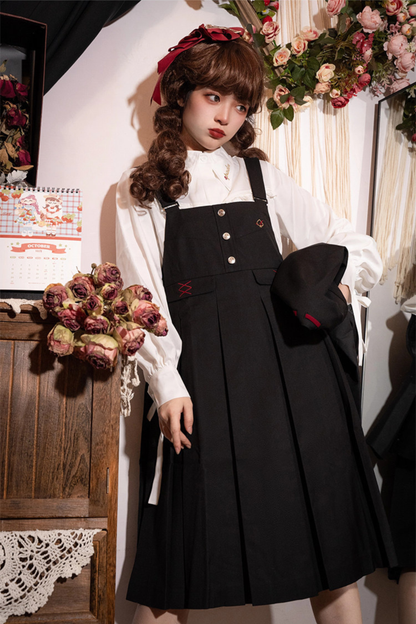 Karo-Collegejacke + Trägerrock + Hemd