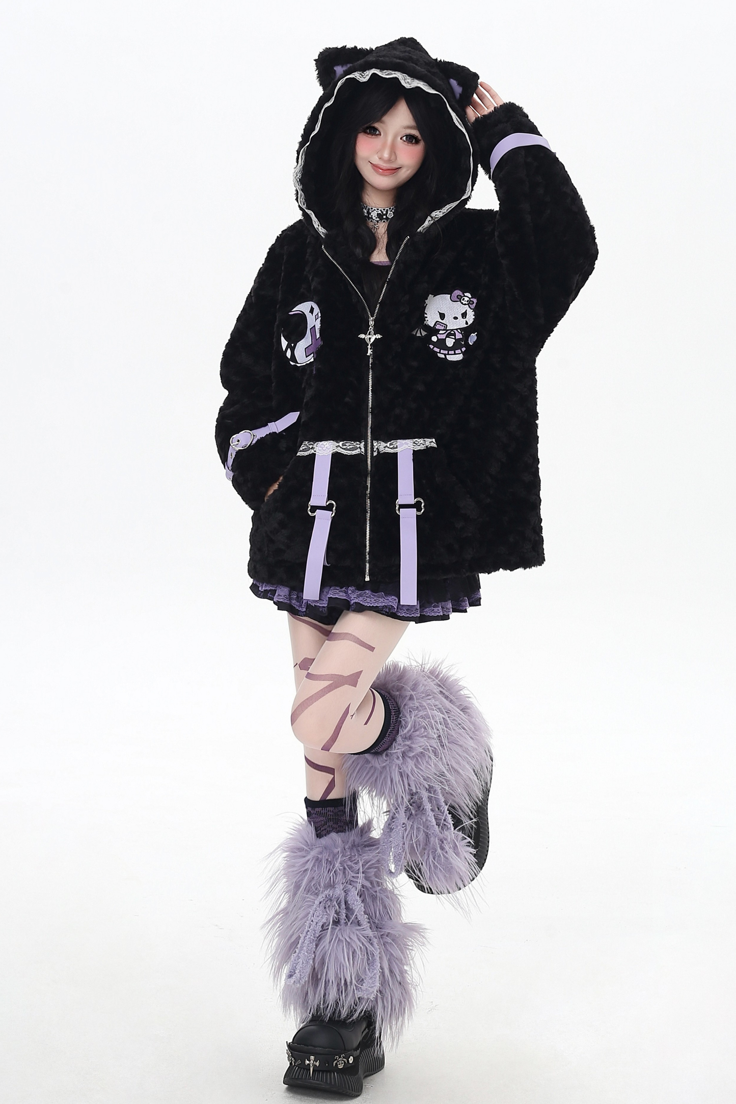 猫耳フードサブカルジャケット