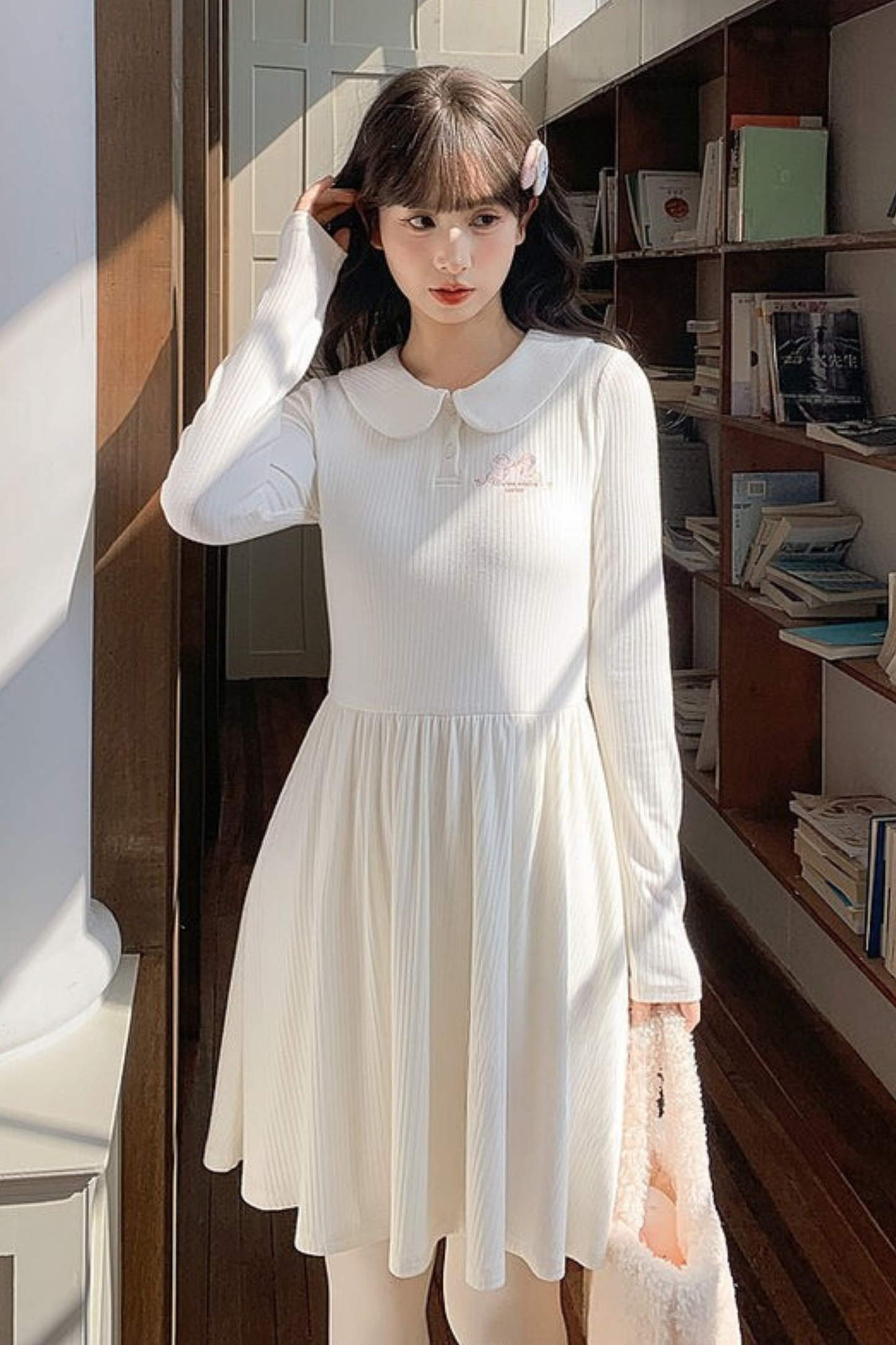 ミルクドールカラーフレンチニットドレス