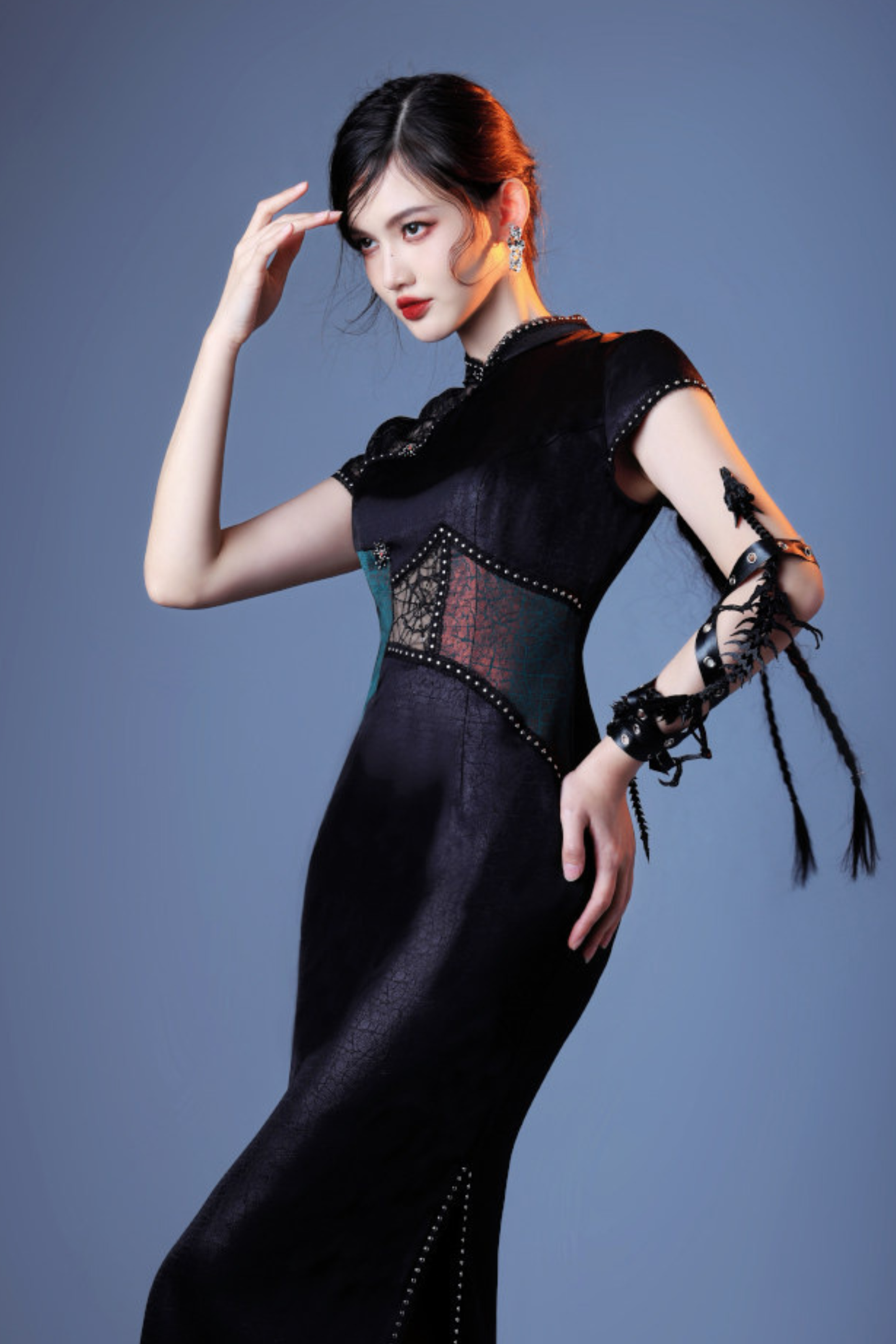 Dark Lace Slim Fitted Dress