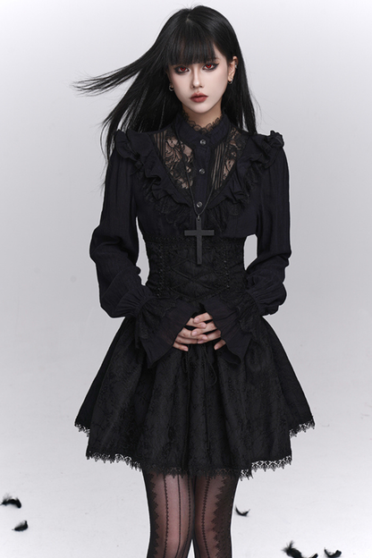 Mode Dark Ghost Girl Blouse