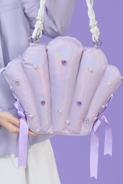 Shell Plush Crossbody Tote Bag