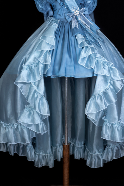 Blue Swing Fairy Puffy Dress + Sleeve + Ribbon