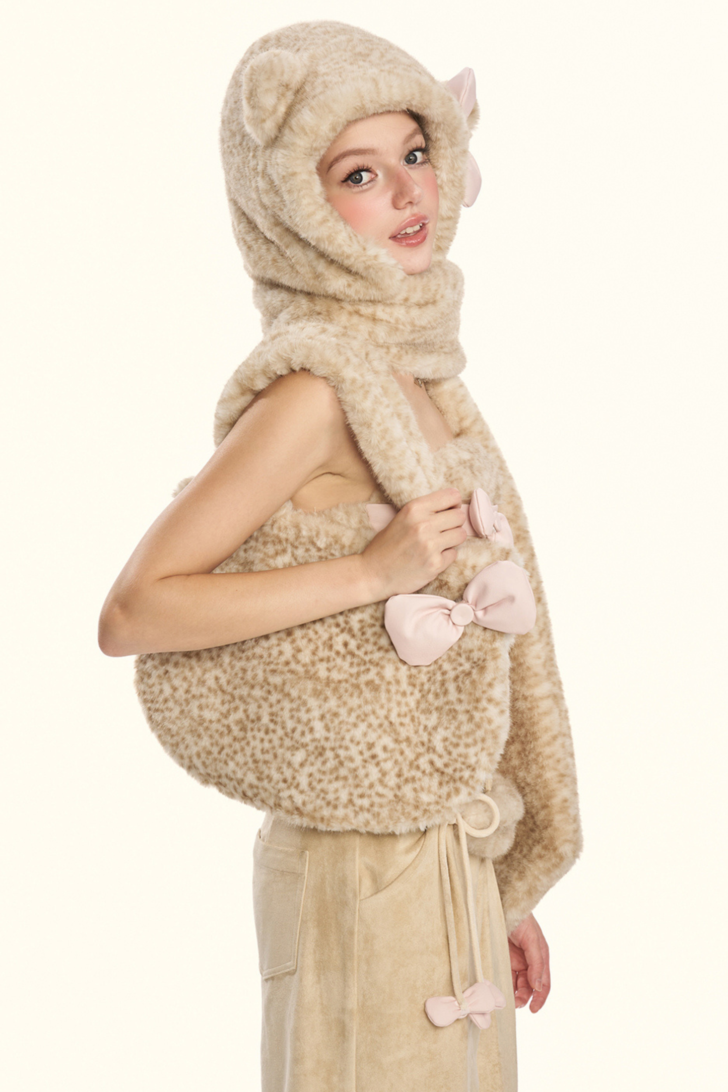 リトルミルクレオパードリボンバッグ