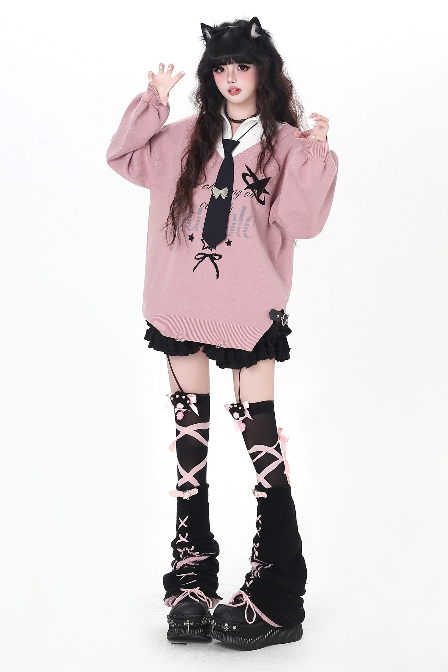 ハートビートカレッジルーズニット