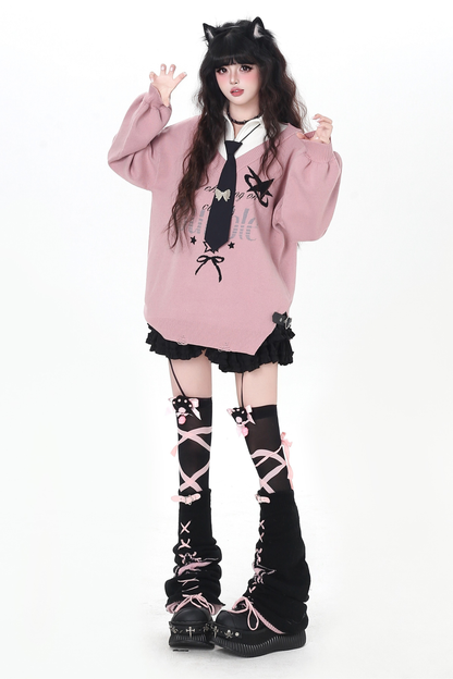 ハートビートカレッジルーズニット