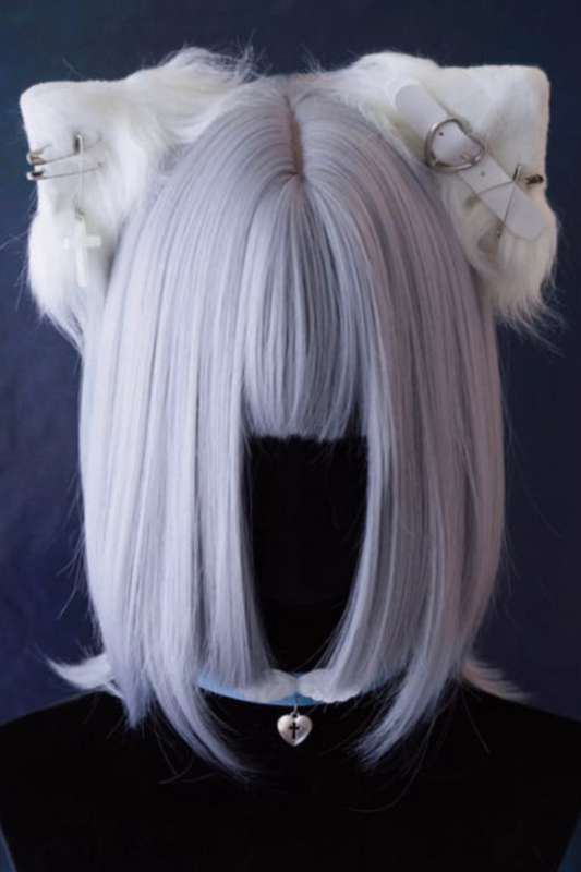 Herzleder Katzenohr Haarklammer