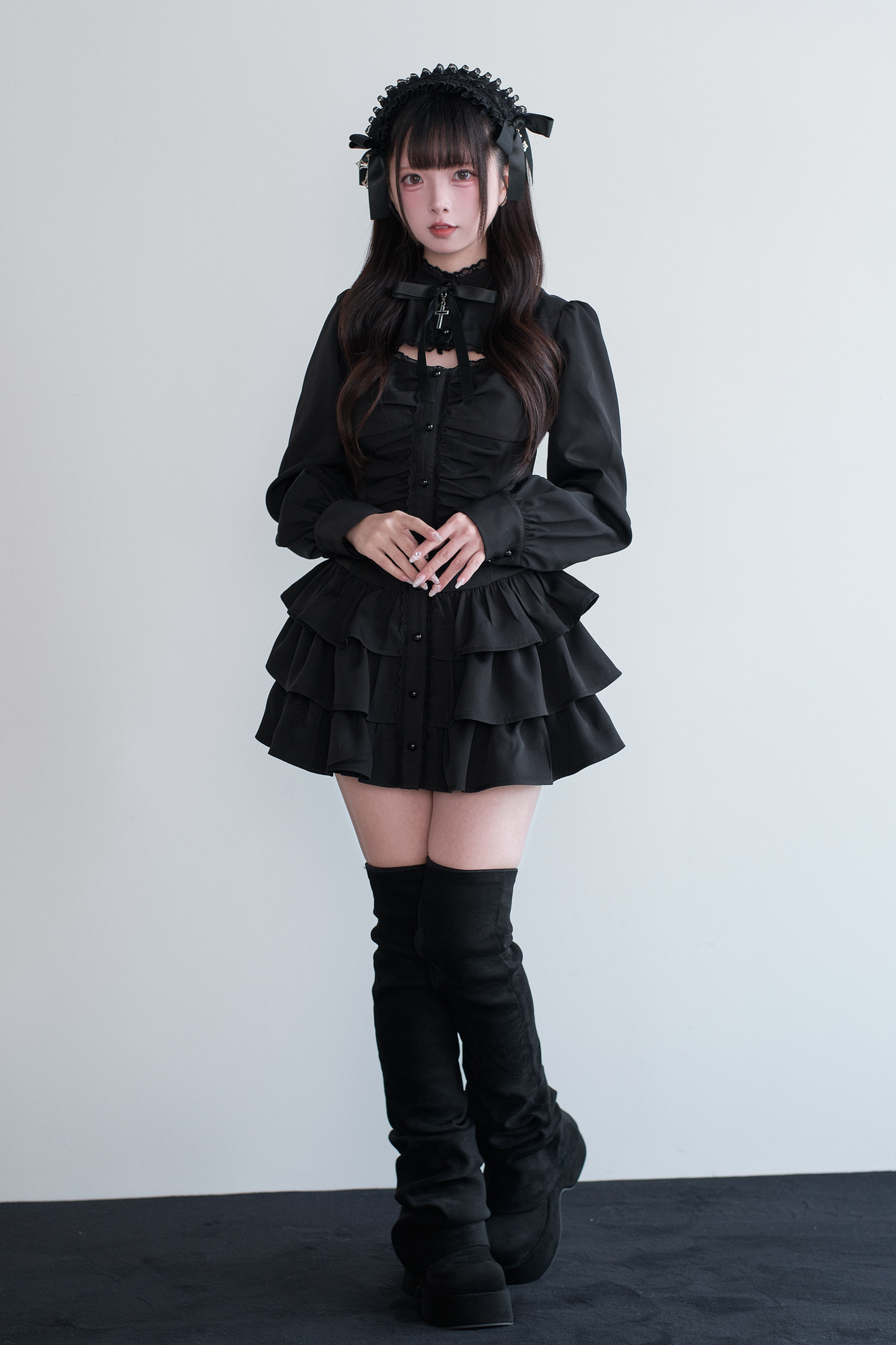 リトルゴスレースリボンドレス+ショートパンツ