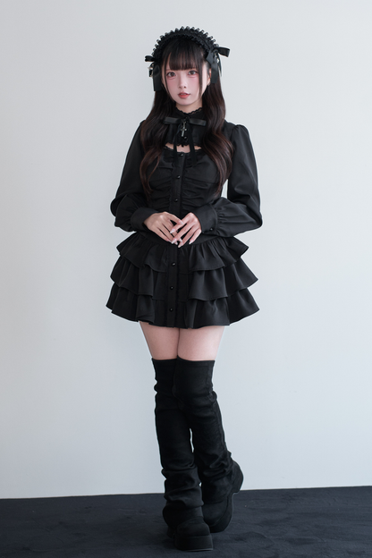 リトルゴスレースリボンドレス+ショートパンツ