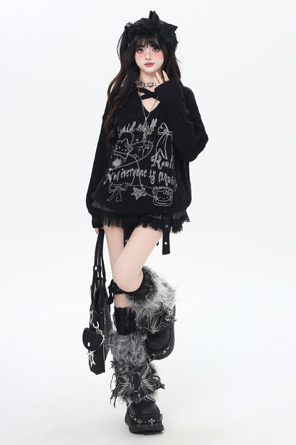 クロスストラップオーバールーズトップス