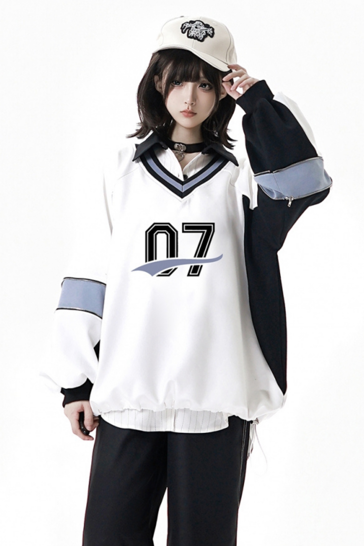 モードスタイルスウェット+ウエストスカート+パンツ+シャツ