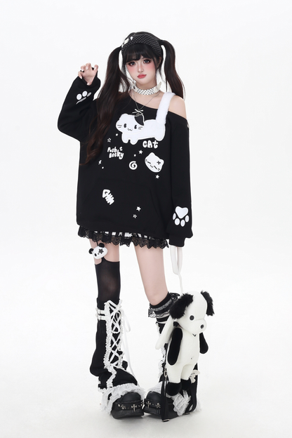 キャットワンショルダートップス