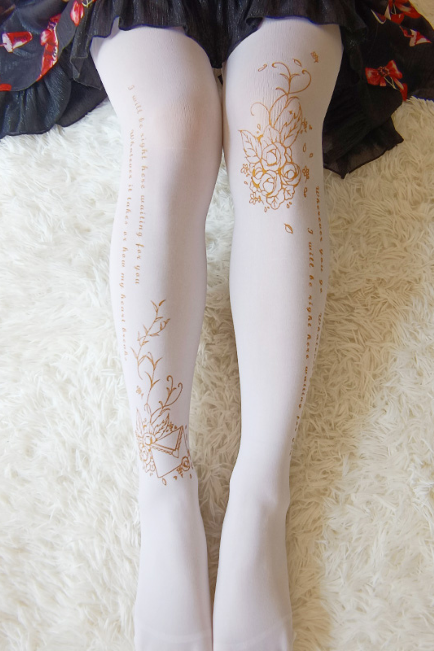 ローズポエムベルベットタイツ