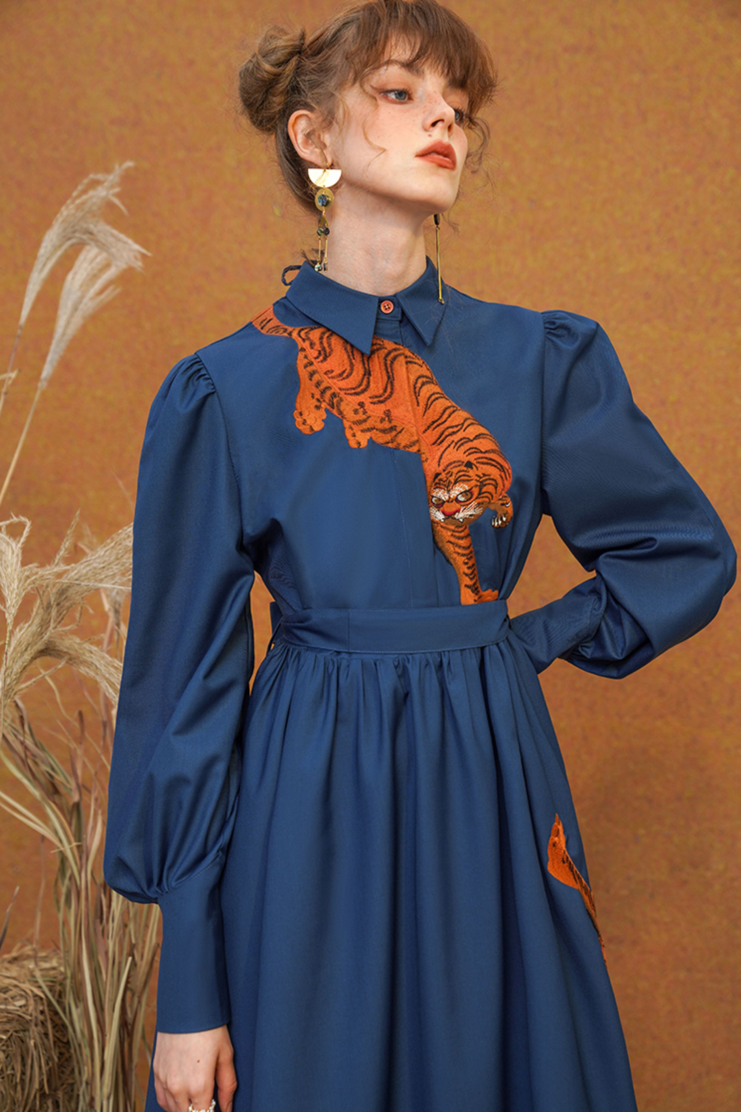 フレンチヴィンテージタイガーワンピース