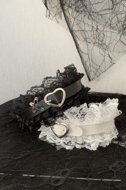 ラブレザーバックルレースヘッドバンド