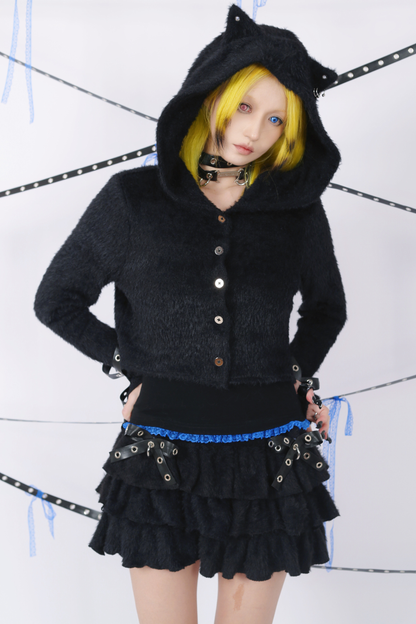 Cat Ear Hooded Top + Culottes