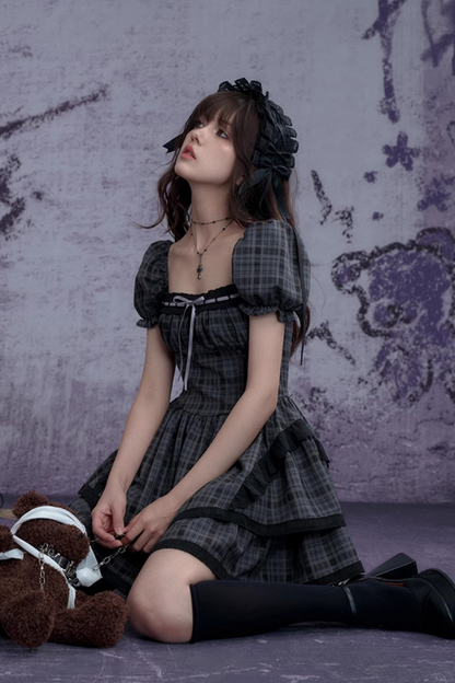 Dark Moon Fighting Bubble Sleeve Dress