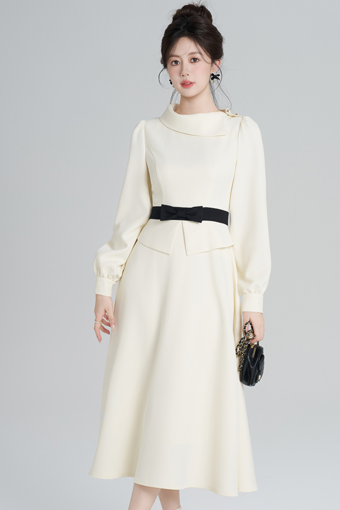 エレガントアプリコットウインタードレス