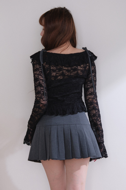 レーストップス+キャミソールスカート