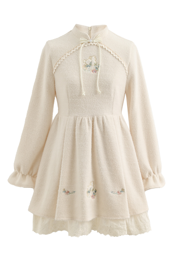 スイートスタンドカラードレス