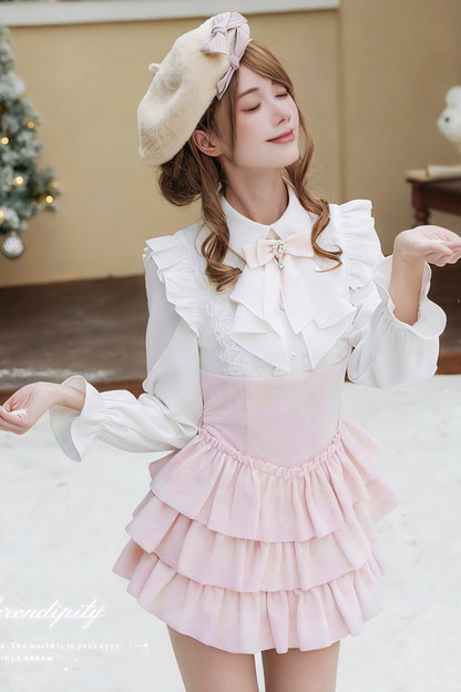 ガーリーエレガントドレス+ケープ