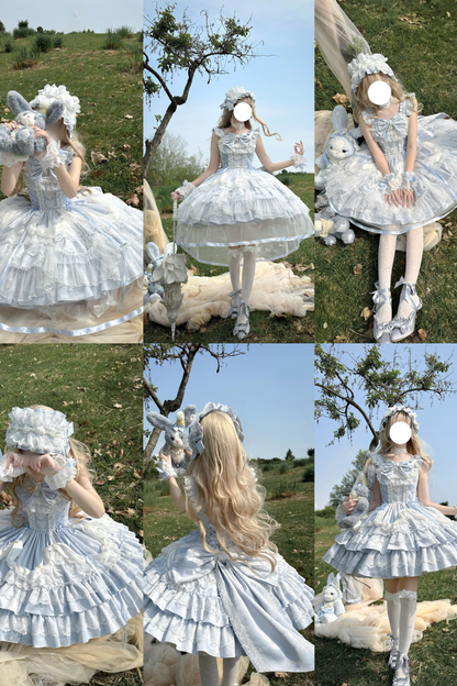 スイートフリルケーキロリータドレス