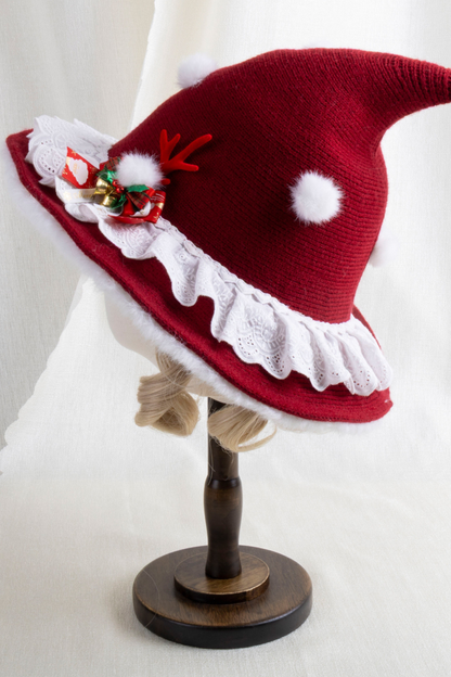 ダークレッドロリータハット