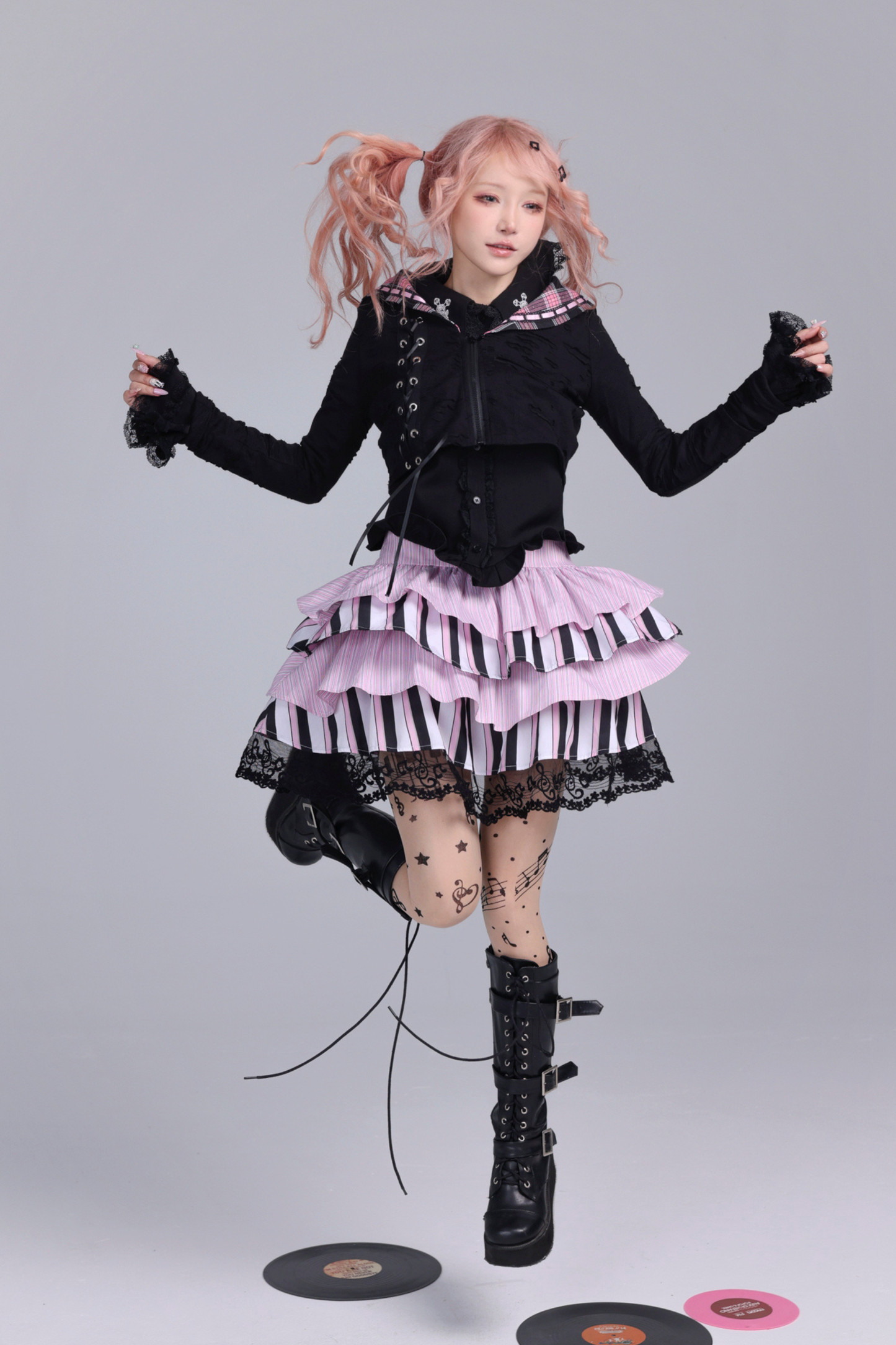 ストライプドシンフォニーフラッフィースカート