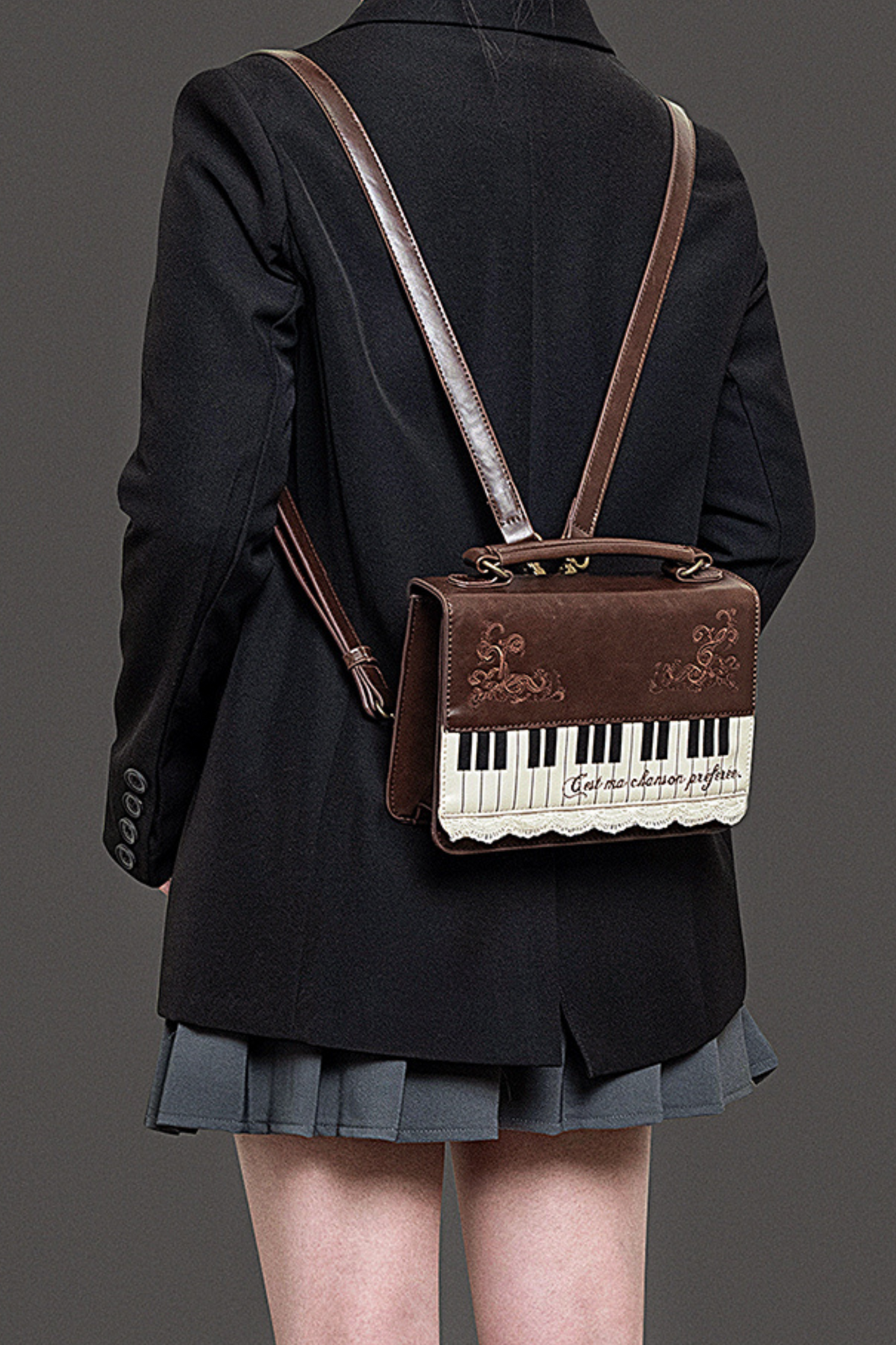 文学ピアノショルダーバッグ