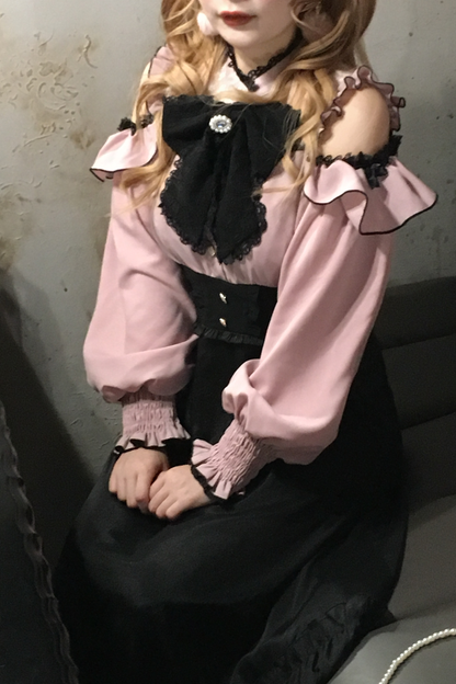 Mine Cute Bicolor Ribbon Dress