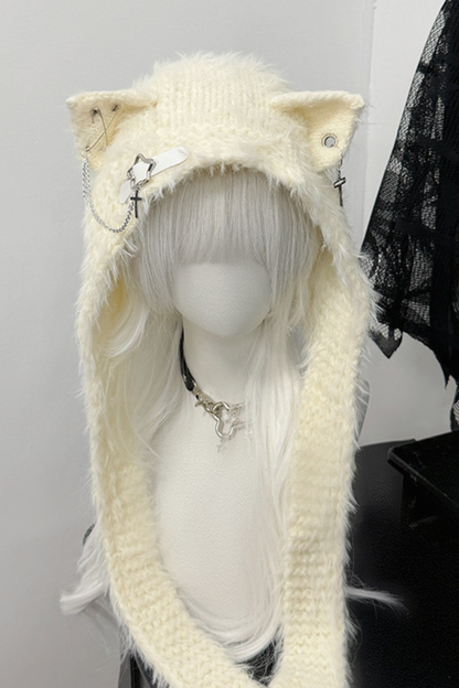 Punk Cat Ear Knit Hat