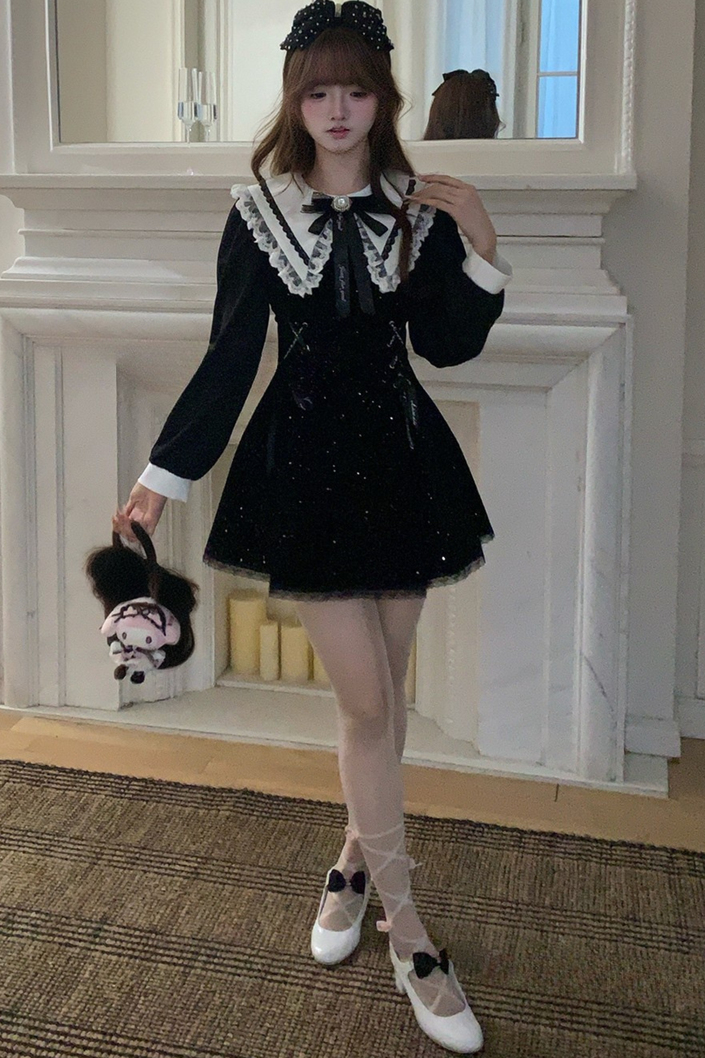 ジュエルフレンチガーリーフレアドレス