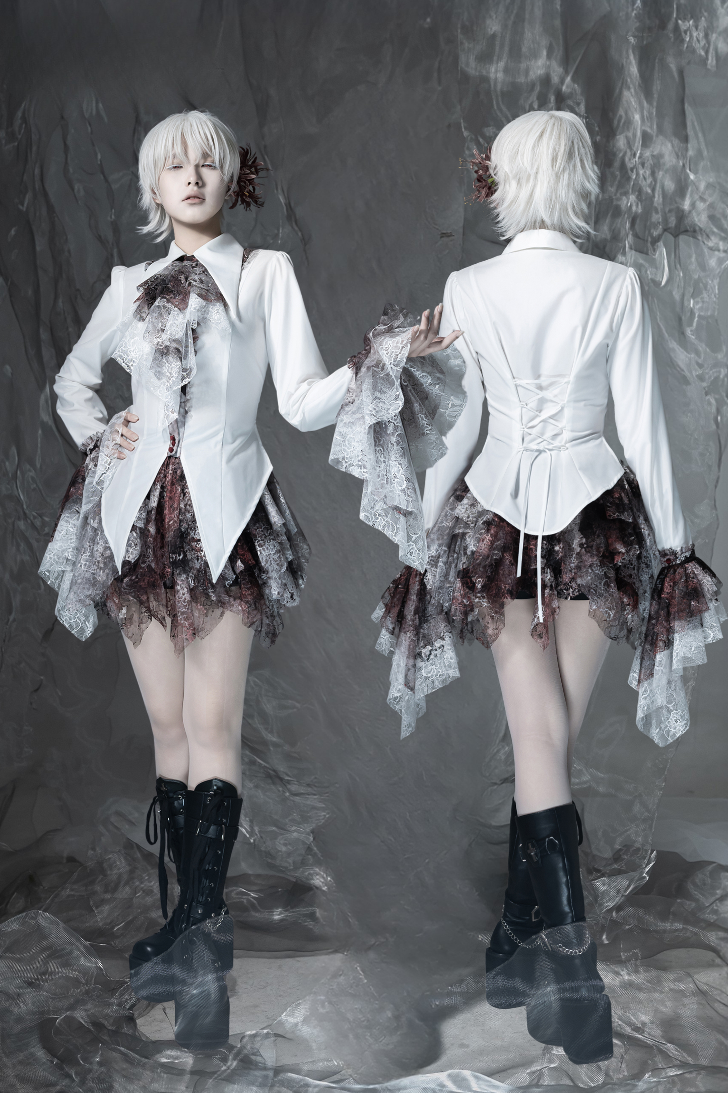 [Deadline for reservations: December 10] Bloodstained Asymmetrical Tulle Skirt Pants + Leg Rings