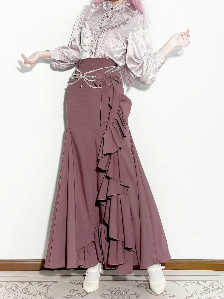 【12月23日予約締切】トワイライトレインロマンティックフリルシャツ