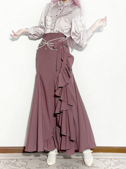 【12月23日予約締切】トワイライトレインロマンティックフリルシャツ