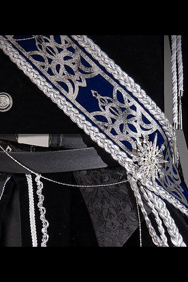 [Pre-order Deadline: December 7] Dark Blue & Black Royal Prince-Inspired Military Lolita Coordinated Outfit 1/2 + Complete Set in Ouji Style
