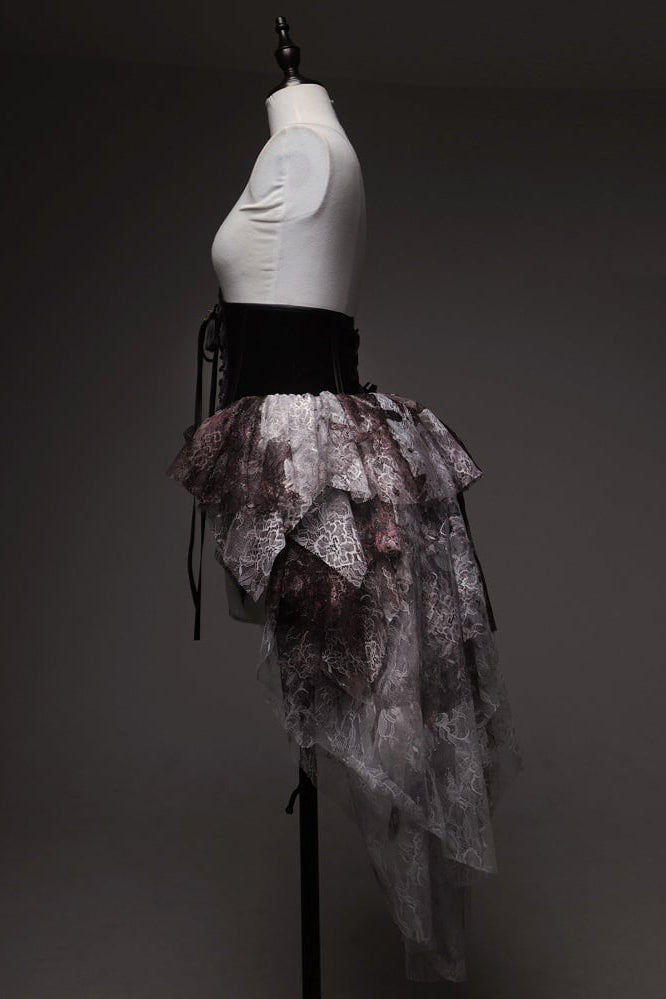 【予約商品】Bloodstainedチュールトレーンコルセットスカート