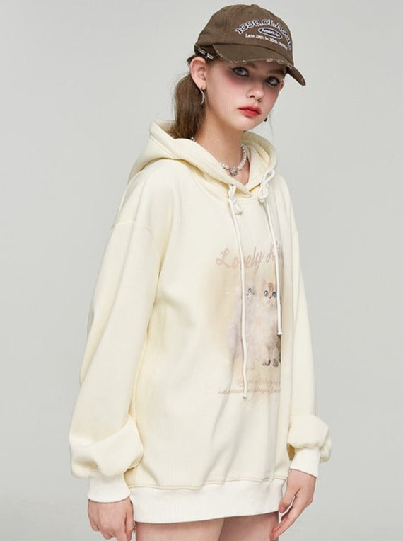 Fairy Cat Over Hood Hooded Hoodie