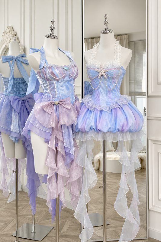 Shell Ribbon Bubble Mermaid Lolita Dress