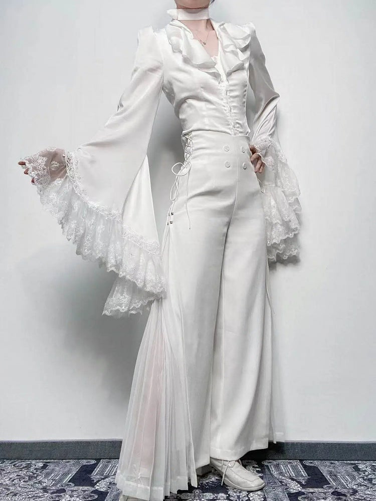 【12月20日予約締切】バタフライシャドースタンドカラーゴシックエレガントプリンスシャツ