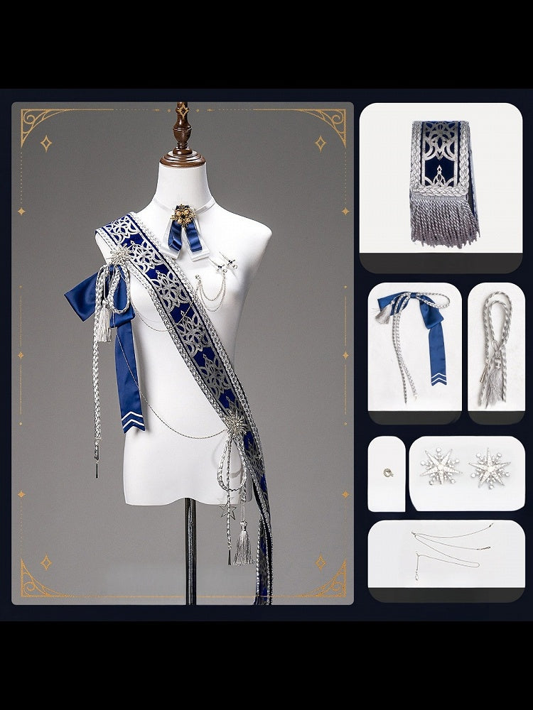 [Pre-order Deadline: December 7] Dark Blue & Black Royal Prince-Inspired Military Lolita Coordinated Outfit 1/2 + Complete Set in Ouji Style