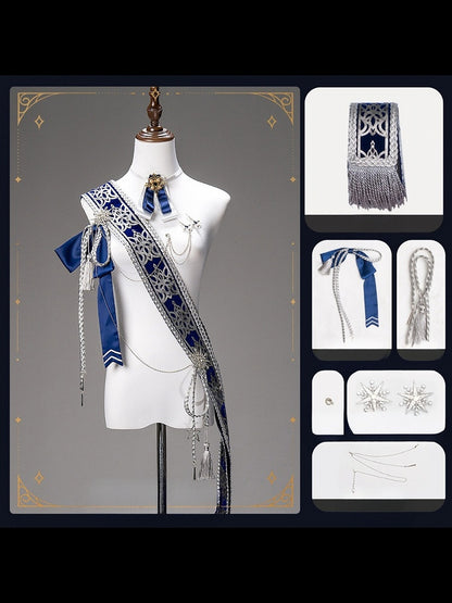 [Pre-order Deadline: December 7] Dark Blue & Black Royal Prince-Inspired Military Lolita Coordinated Outfit 1/2 + Complete Set in Ouji Style