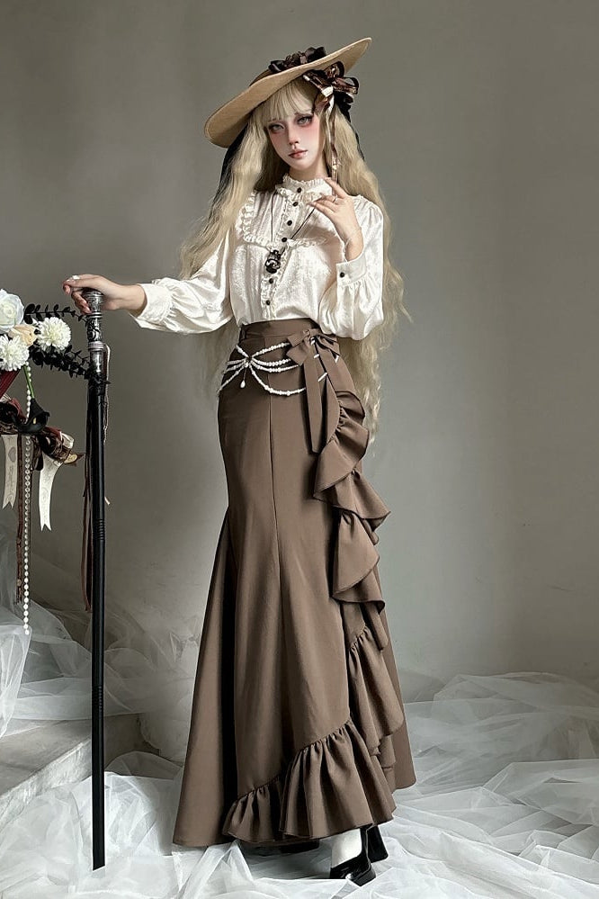 【12月23日予約締切】トワイライトレインロマンティックフリルマーメイドスカート