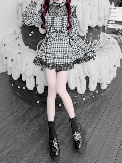 [Pre-order Deadline: April 22] Sweet and Gothic Floral Lace Ruffle Ribbon Dress Suit Full Set