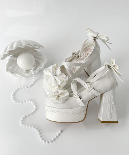 [Mar. 26, 2012 reservation deadline] Tea Time Cute Embroidery High Heels