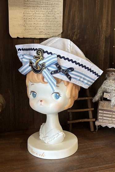 [Vorbestellartikel] Marine-Streifen-Sailor-Lolita-Serie Sailor-Schleifenhut